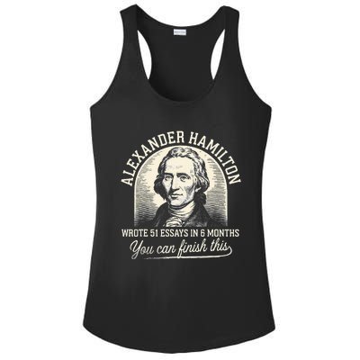 Alexander Hamilton Wrote 51 Essays In 6 Months Vintage Ladies PosiCharge Competitor Racerback Tank