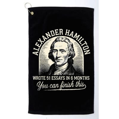 Alexander Hamilton Wrote 51 Essays In 6 Months Vintage Platinum Collection Golf Towel