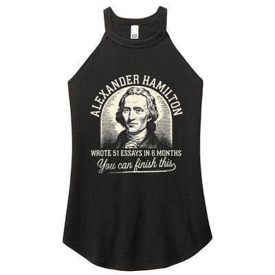 Alexander Hamilton Wrote 51 Essays In 6 Months Vintage Women's Perfect Tri Rocker Tank