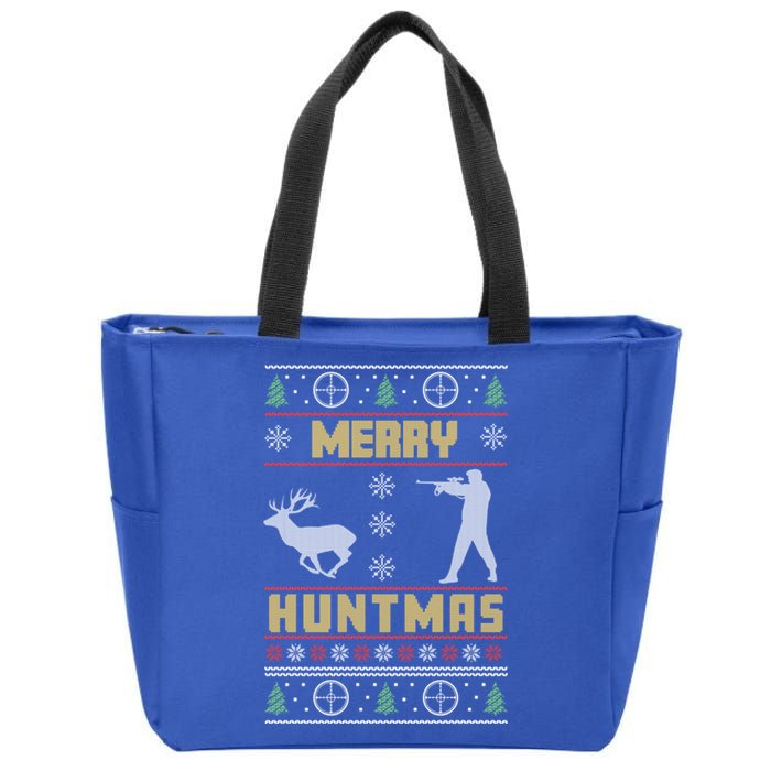 Animal Hunter Xmas Hunt Santa Claus Christmas Hunting Gift Zip Tote Bag