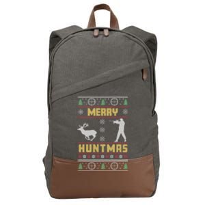 Animal Hunter Xmas Hunt Santa Claus Christmas Hunting Gift Cotton Canvas Backpack