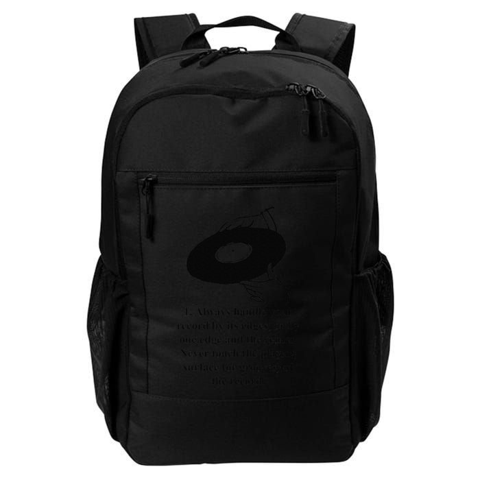 Always Handle Your Record By Its Edges Or Funny Design Daily Commute Backpack