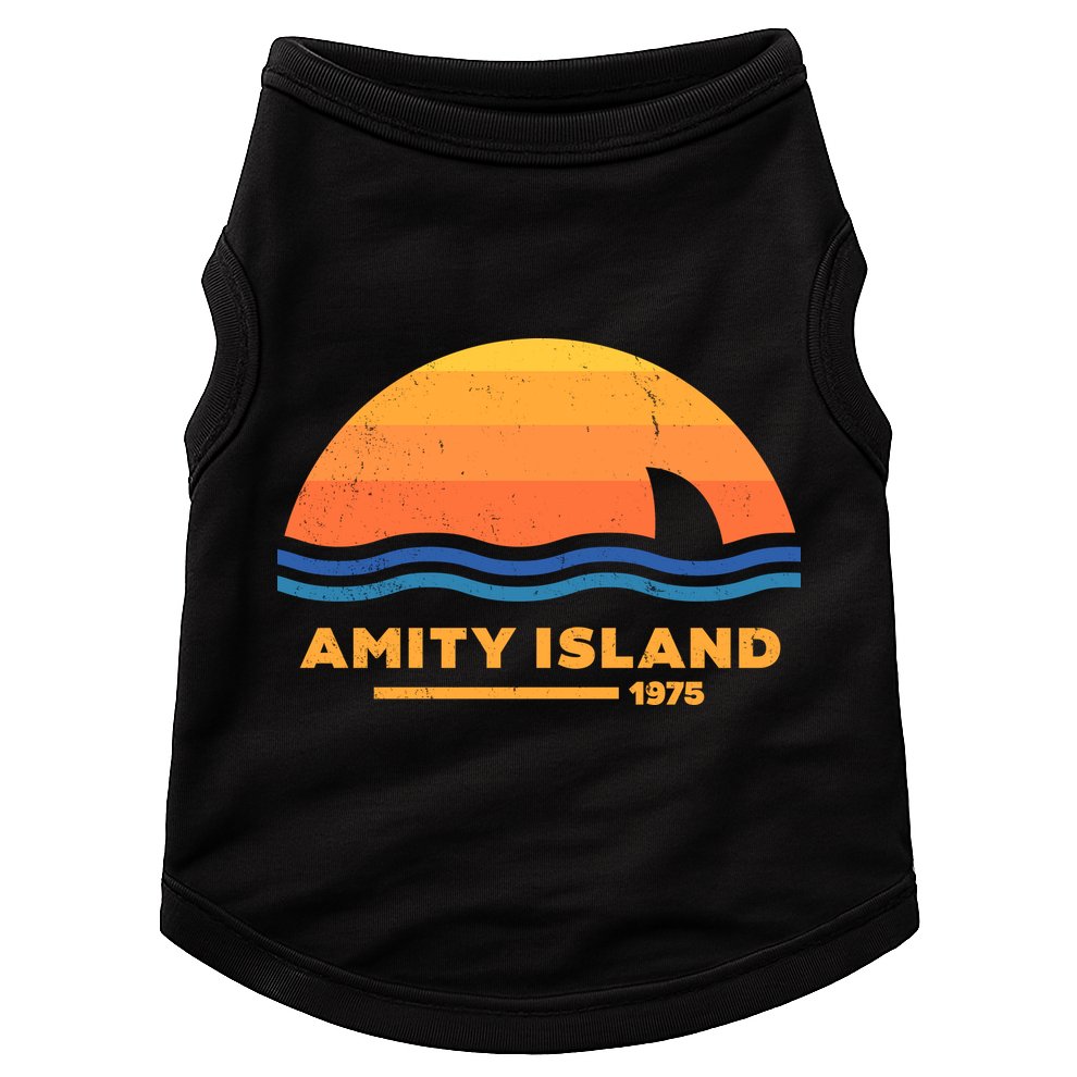 Amity Island 1975 Retro Sunset Movie Vintage Doggie Tank