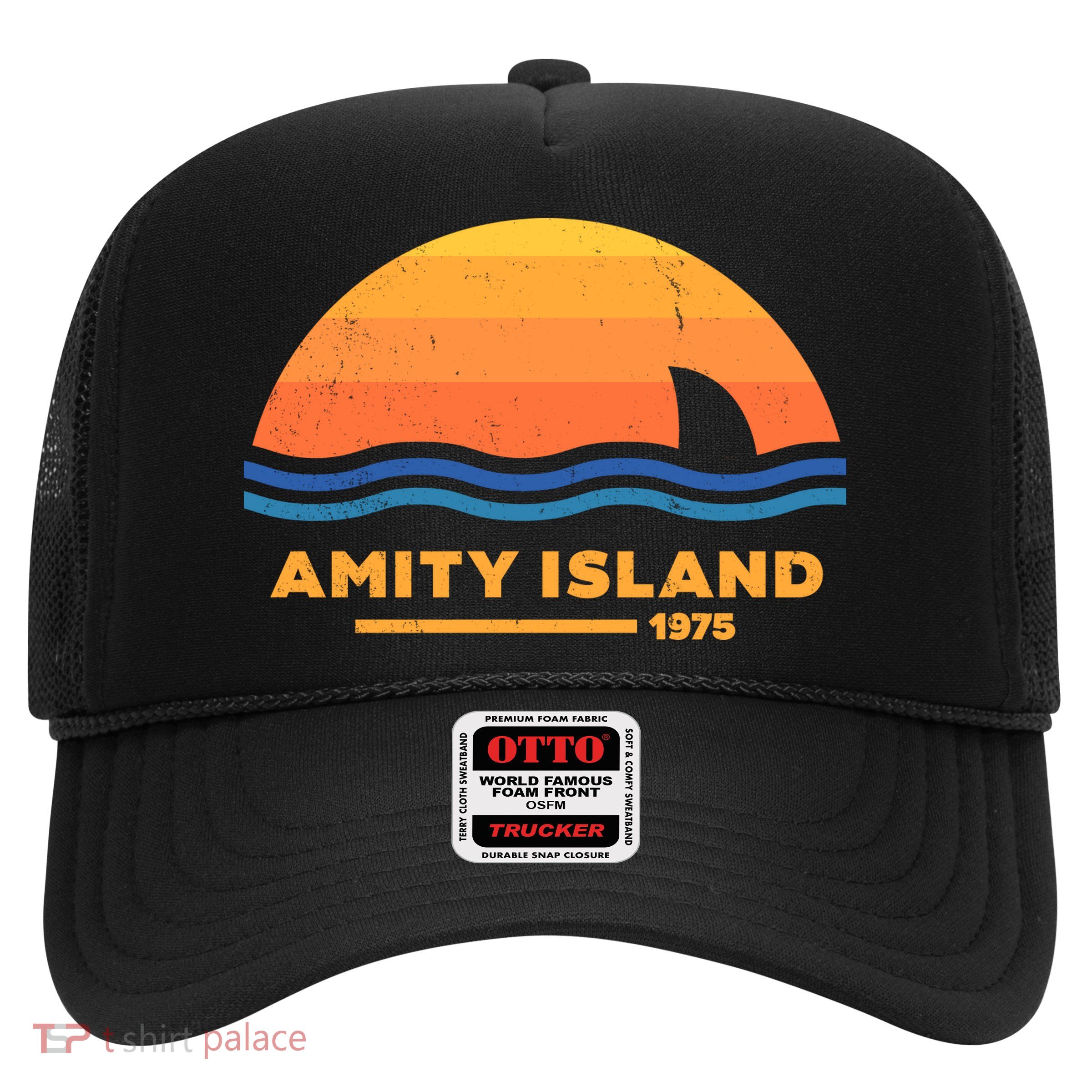 Amity Island 1975 Retro Sunset Movie Vintage Trucker Hat