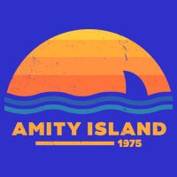 Amity Island 1975 Retro Sunset Movie Vintage Womens T-Shirt