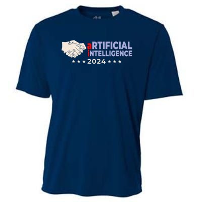 Artificial Intelligence 2024! Presidential Election Ai Funny Cooling Performance Crew T-Shirt