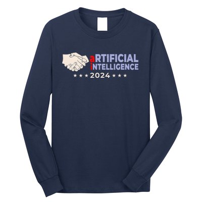 Artificial Intelligence 2024! Presidential Election Ai Funny Long Sleeve Shirt