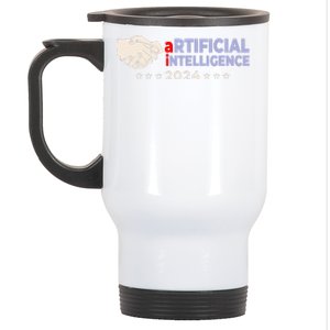 Artificial Intelligence 2024! Presidential Election Ai Funny Stainless Steel Travel Mug