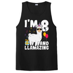 Alpaca I'm 8 And Llamazing Alpaca Llama 8th Birthday PosiCharge Competitor Tank