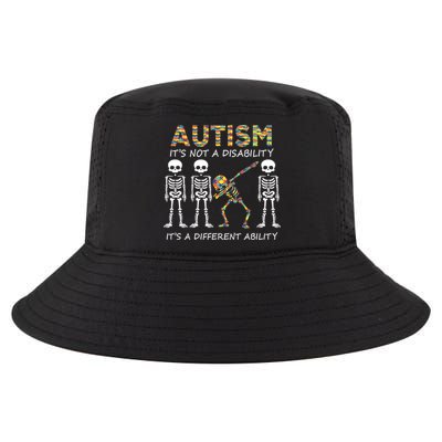 Autism It's A Different Ability Funny Dabbing Skeleton Gifts Cool Comfort Performance Bucket Hat