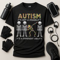 Autism It's A Different Ability Funny Dabbing Skeleton Gifts Performance Shirt