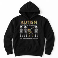 Autism It's A Different Ability Funny Dabbing Skeleton Gifts Hoodie