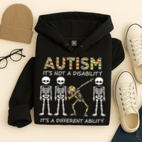 Autism It's A Different Ability Funny Dabbing Skeleton Gifts Hoodie