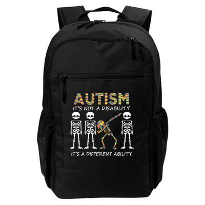 Autism It's A Different Ability Funny Dabbing Skeleton Gifts Backpack