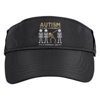 Autism It's A Different Ability Funny Dabbing Skeleton Gifts Adult Drive Performance Visor
