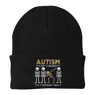 Autism It's A Different Ability Funny Dabbing Skeleton Gifts Beanie