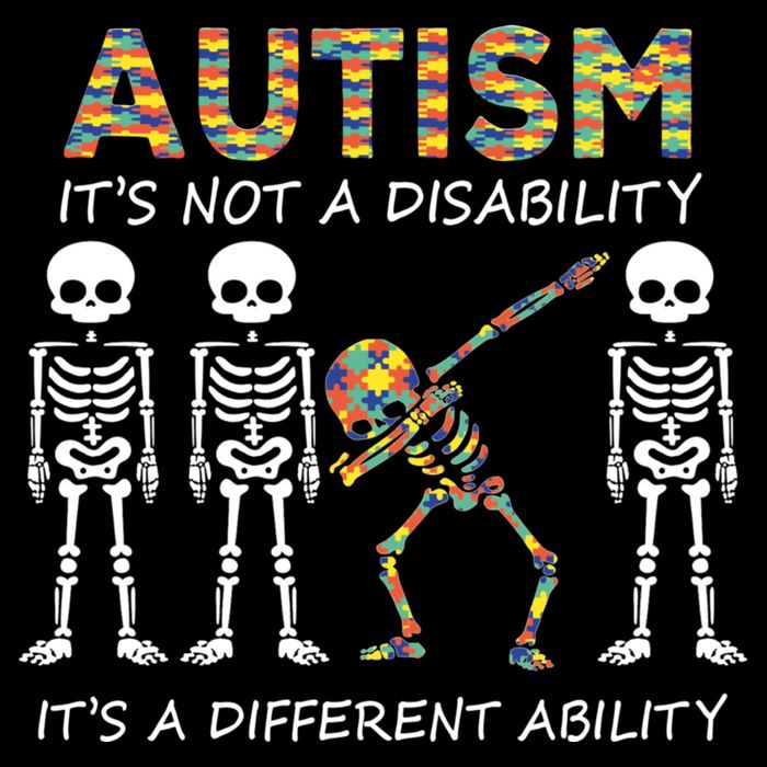 Autism It's A Different Ability Funny Dabbing Skeleton Gifts 16 in Basic Backpack