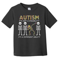 Autism It's A Different Ability Funny Dabbing Skeleton Gifts Toddler T-Shirt