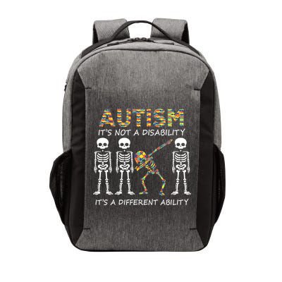 Autism It's A Different Ability Funny Dabbing Skeleton Gifts Vector Backpack