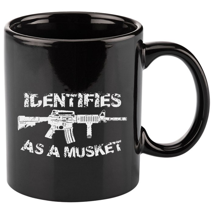 Ar15 Identifies As A Musket Pro Gun Anti Liberal Gift 2a 11oz C Handle Ceramic Mug