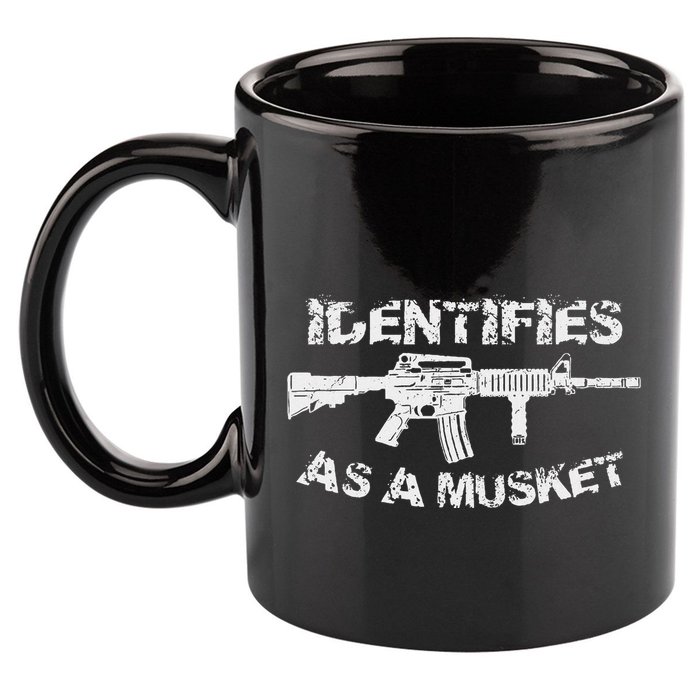 Ar15 Identifies As A Musket Pro Gun Anti Liberal Gift 2a 11oz C Handle Ceramic Mug