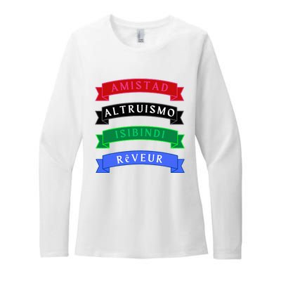 Amistad Isibindi Altruismo Reveur 4 Houses 1 Family Womens CVC Long Sleeve Shirt