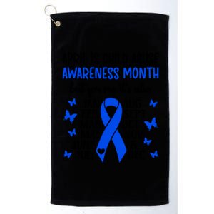 April Is Abuse Awareness Month Abuse Prevention Gift Platinum Collection Golf Towel