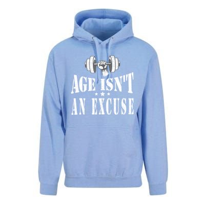 Age IsnT An Excuse Workout Fitness Motivation Unisex Surf Hoodie