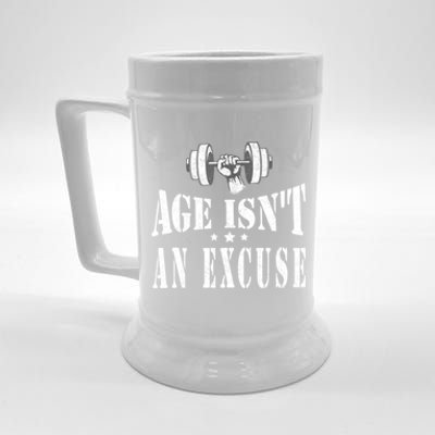 Age IsnT An Excuse Workout Fitness Motivation Beer Stein