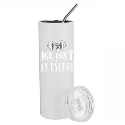 Age IsnT An Excuse Workout Fitness Motivation Stainless Steel Tumbler