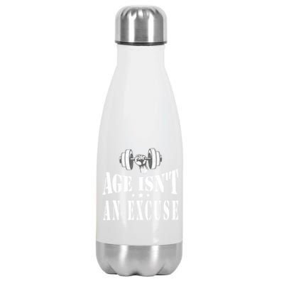 Age IsnT An Excuse Workout Fitness Motivation Stainless Steel Insulated Water Bottle