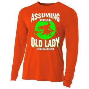 Assuming Im An Old Lady Was Your First Mistake Witch Gift Cooling Performance Long Sleeve Crew