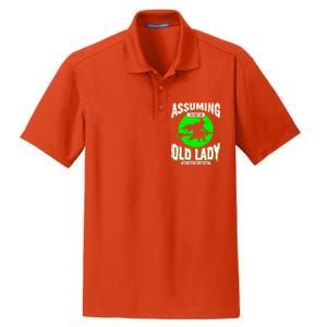 Assuming Im An Old Lady Was Your First Mistake Witch Gift Dry Zone Grid Polo