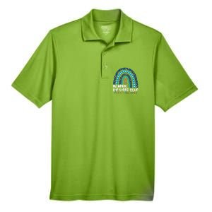 Autism In April We Wear Blue Rainbow Autism Awareness Month Funny Gift Men's Origin Performance Pique Polo