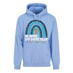 Autism In April We Wear Blue Rainbow Autism Awareness Month Funny Gift Unisex Surf Hoodie