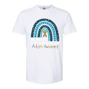 Autism In April We Wear Blue Rainbow Autism Awareness Month Funny Gift Softstyle CVC T-Shirt