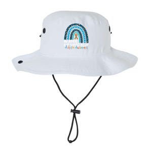 Autism In April We Wear Blue Rainbow Autism Awareness Month Funny Gift Legacy Cool Fit Booney Bucket Hat