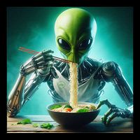 Artificial Intelligence Ai Alien Cross Noodles Gift Daily Commute Backpack