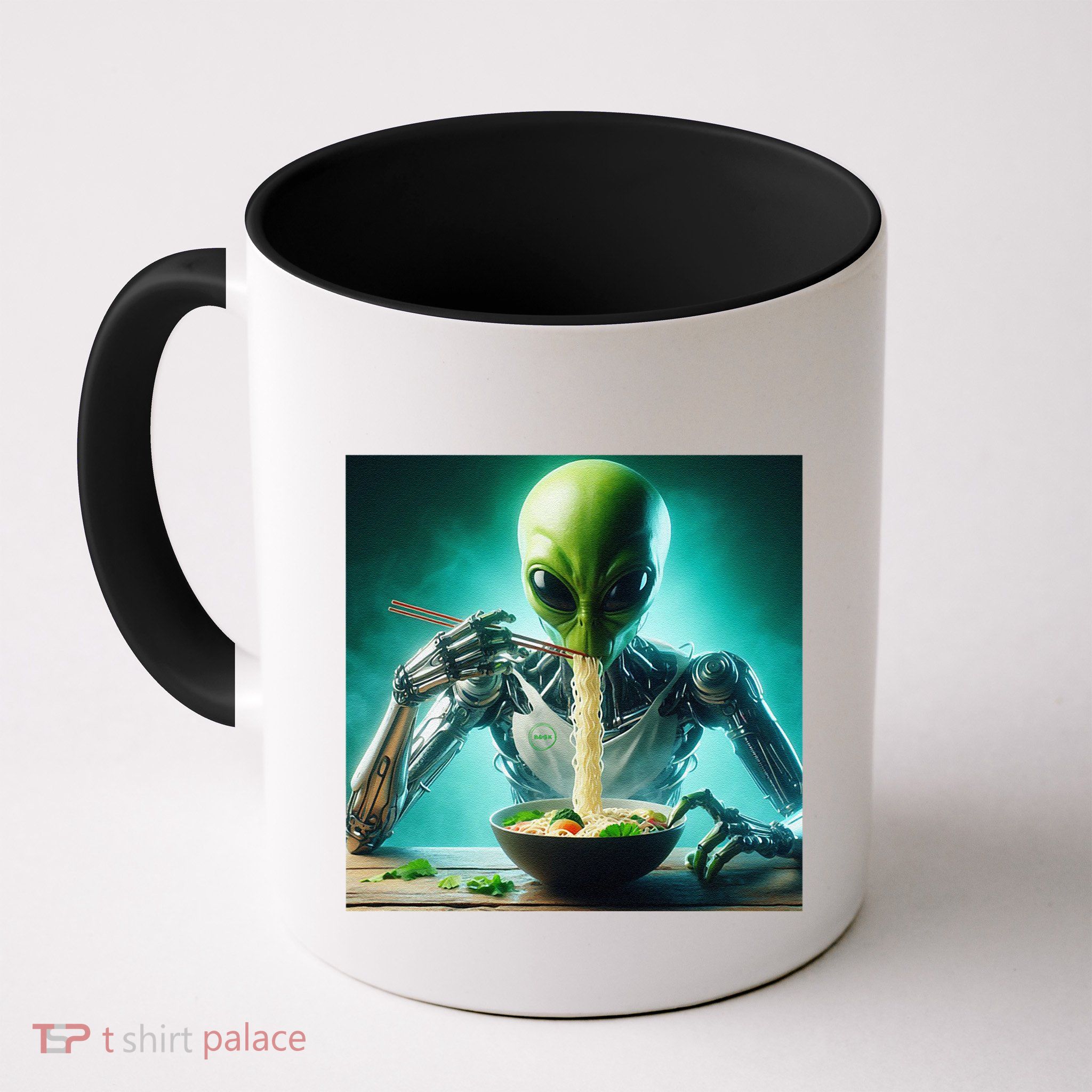 Artificial Intelligence Ai Alien Cross Noodles Gift Coffee Mug