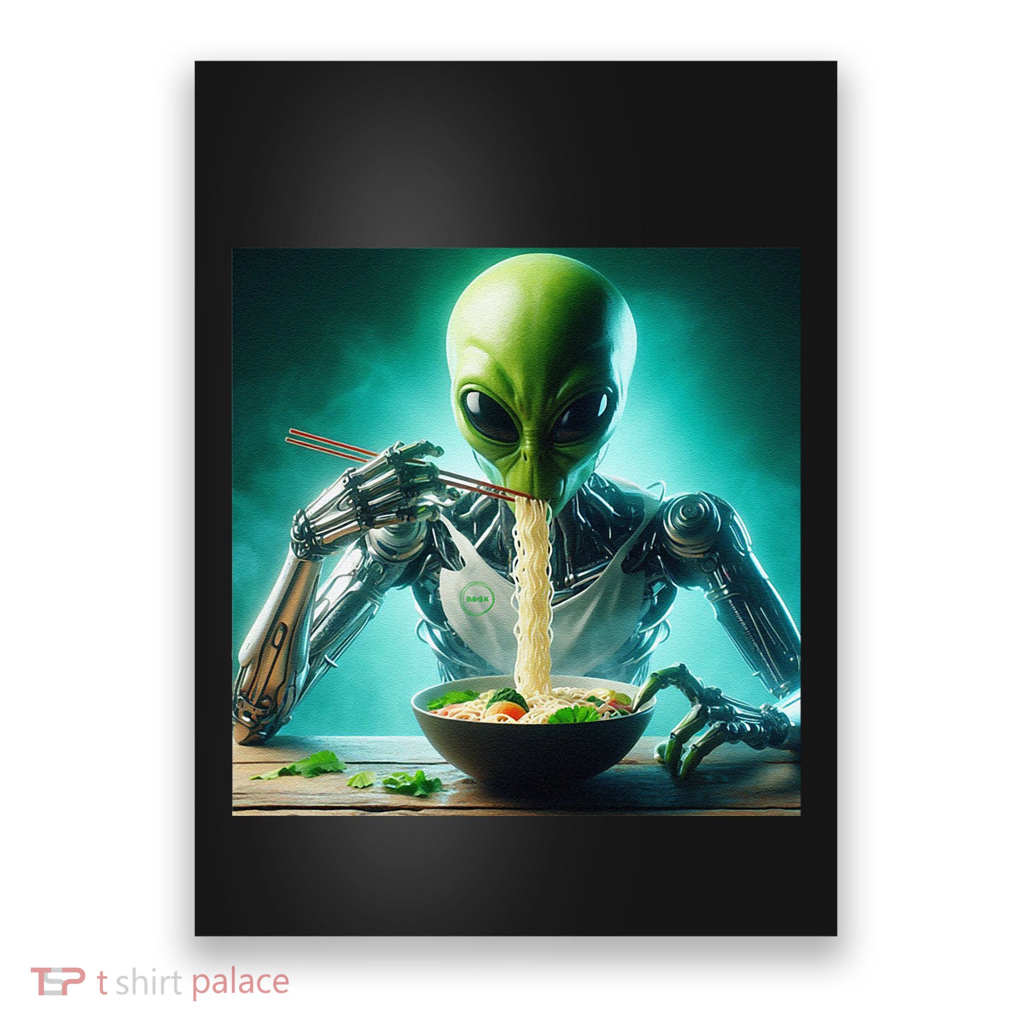 Artificial Intelligence Ai Alien Cross Noodles Gift Poster