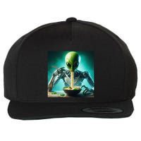 Artificial Intelligence Ai Alien Cross Noodles Gift Wool Snapback Cap