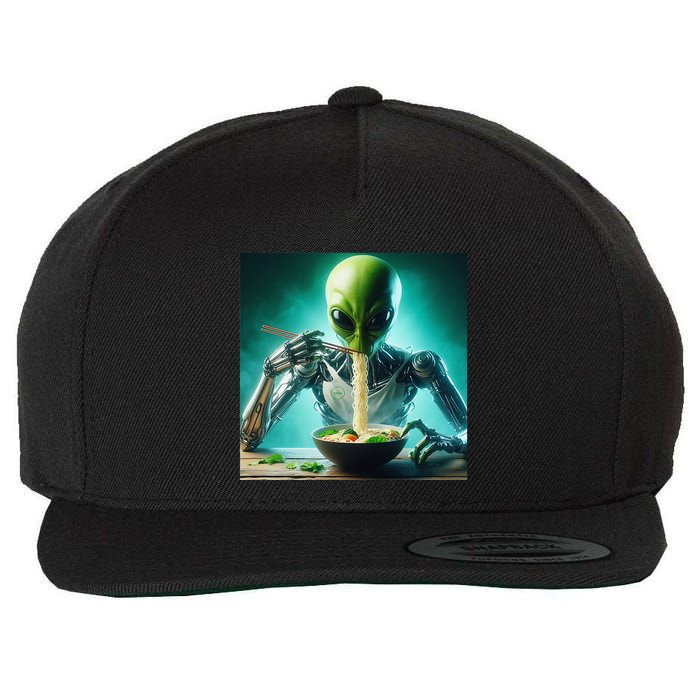 Artificial Intelligence Ai Alien Cross Noodles Gift Wool Snapback Cap