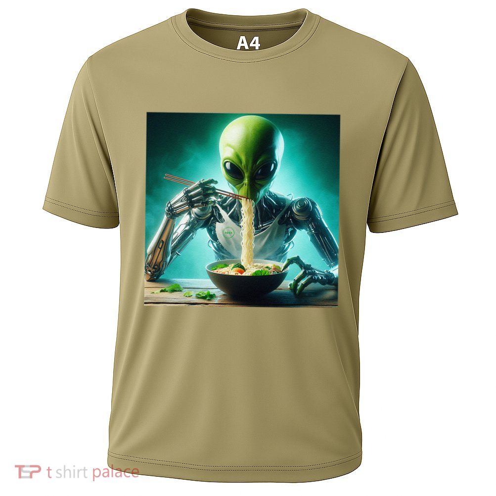Artificial Intelligence Ai Alien Cross Noodles Gift Cooling Performance Crew T-Shirt