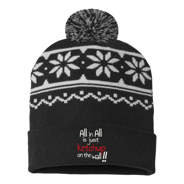 All In All Is Just On The Wall Quote USA-Made Snowflake Beanie