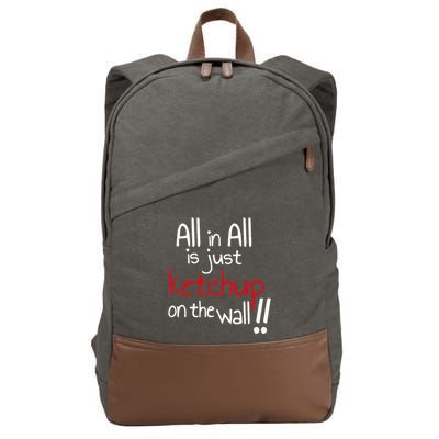 All In All Is Just On The Wall Quote Cotton Canvas Backpack