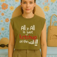 All In All Is Just On The Wall Quote Garment-Dyed Women's Muscle Tee