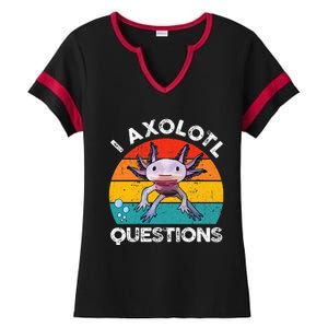 Axolotl I Axolotl Questions Retro Cute Axolotl Ladies Halftime Notch Neck Tee