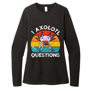 Axolotl I Axolotl Questions Retro Cute Axolotl Womens CVC Long Sleeve Shirt