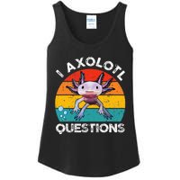 Axolotl I Axolotl Questions Retro Cute Axolotl Ladies Essential Tank