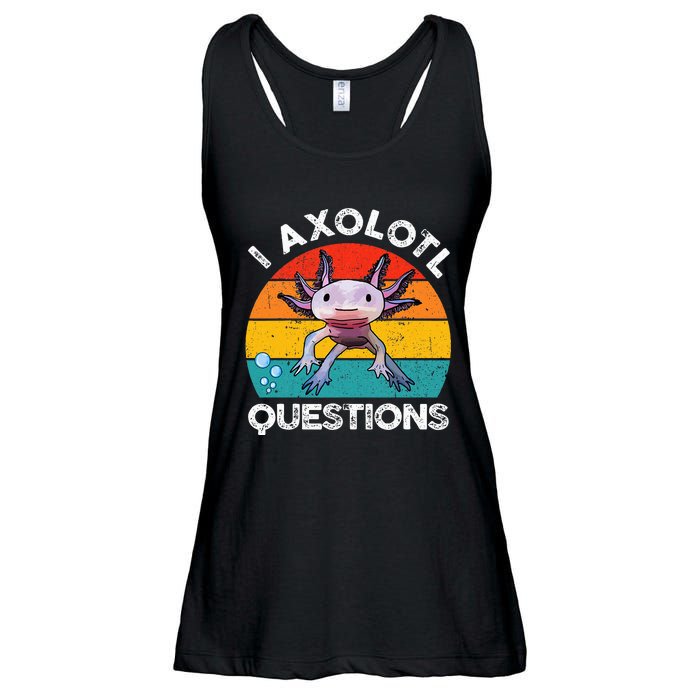 Axolotl I Axolotl Questions Retro Cute Axolotl Ladies Essential Flowy Tank